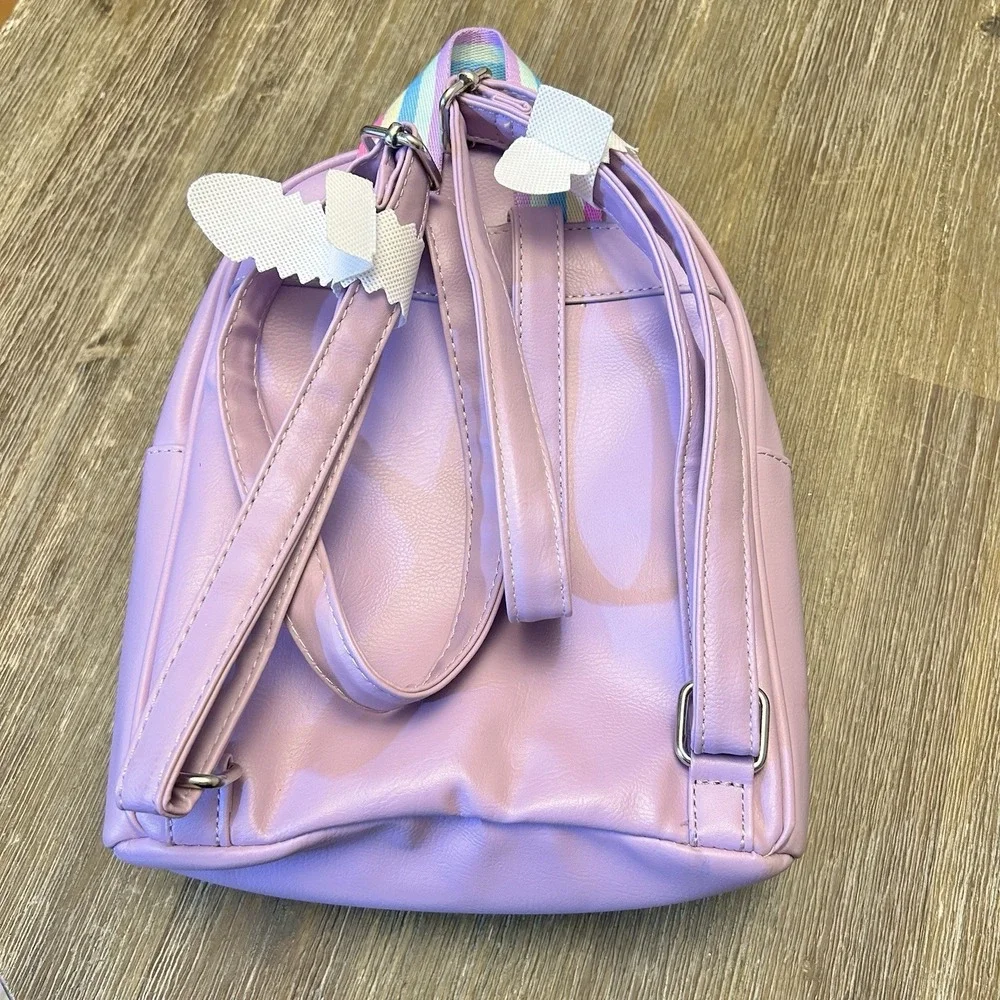 Miss Gwen OMG Mini Backpack: Light Purple Butterfly Sparkle Bag‎